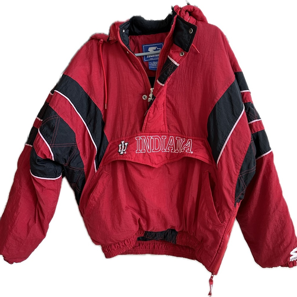 Vintage Starter Indiana University embroidered puffer Pullover